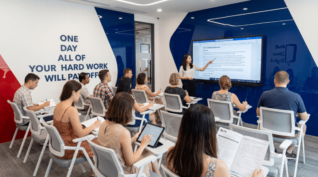 Small group English class at Wall Street English Dubai